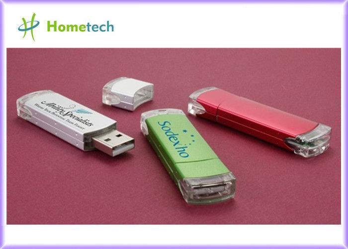 O flash plástico vermelho de USB conduz o disco, 2,0 movimentações do flash de USB com 1GB 2GB 4GB 8GB